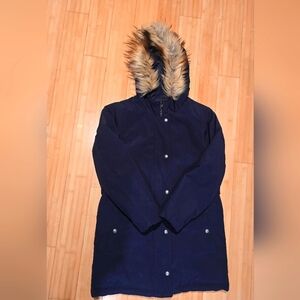 Navy J. Crew Hooded Parka
